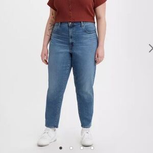 Levi's Plus Size High Rise Mom Jean Super Dark Wash